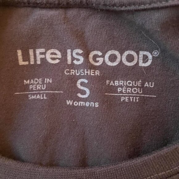 Life Is Good Floral Mason Jar Crusher Tee in Black | Women’s Size Sall - Picture 5 of 6